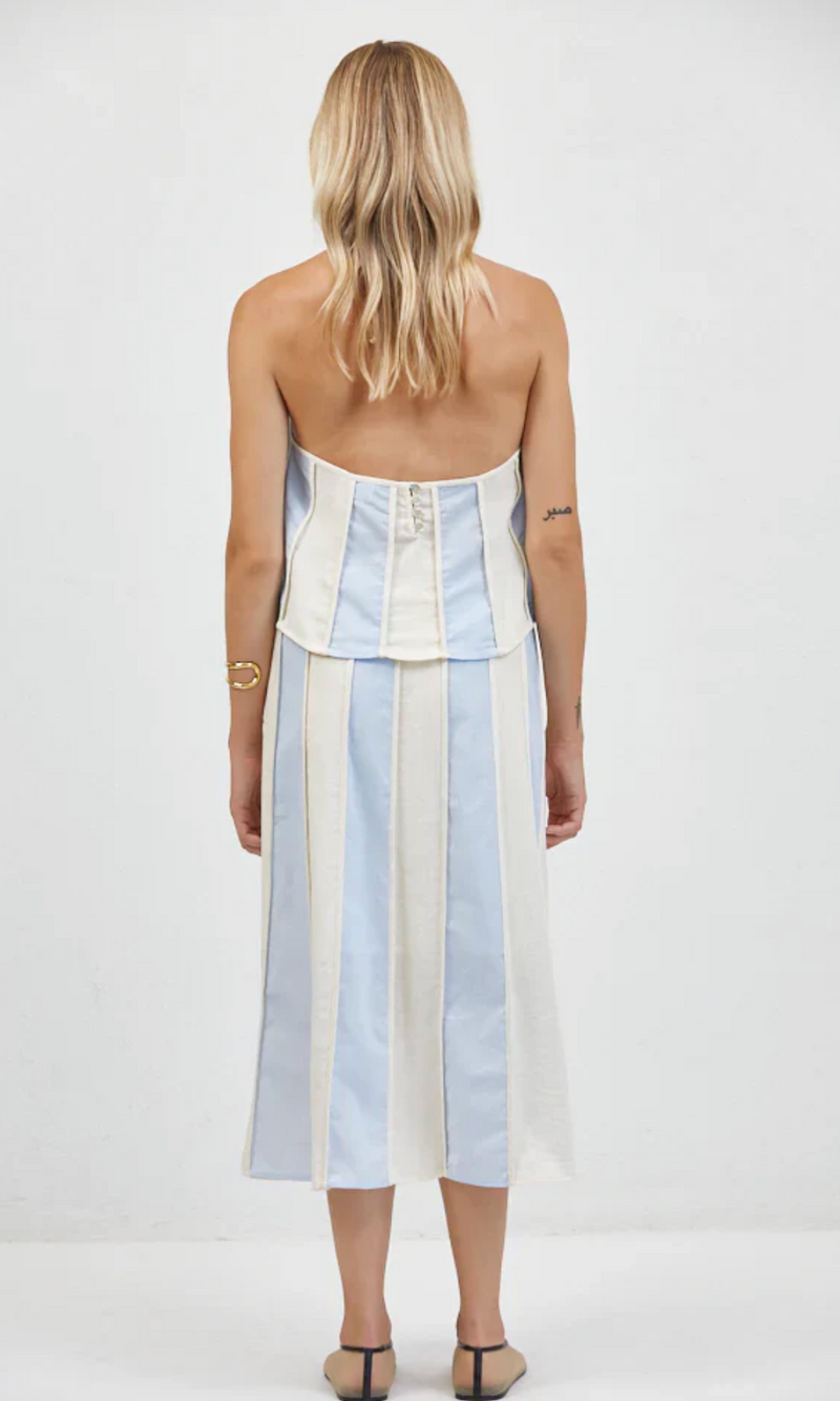 Roanne Halter Top Cream Blue