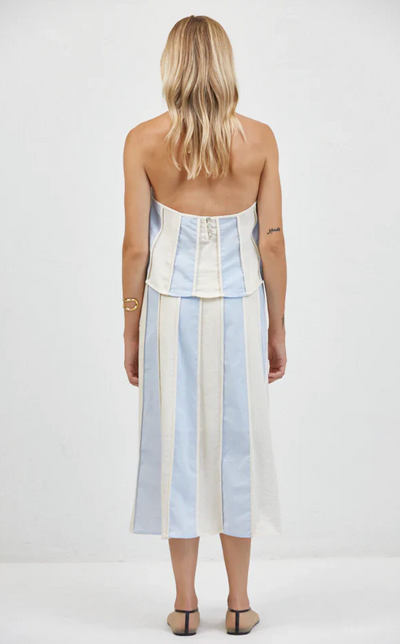 Roanne Skirt Cream Blue