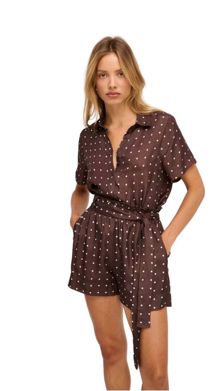 Hilaria Short Polka Brown