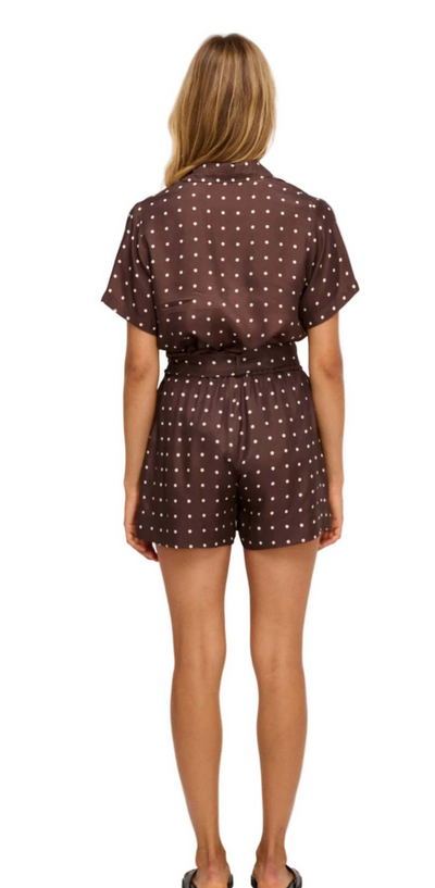 Hilaria Short Polka Brown