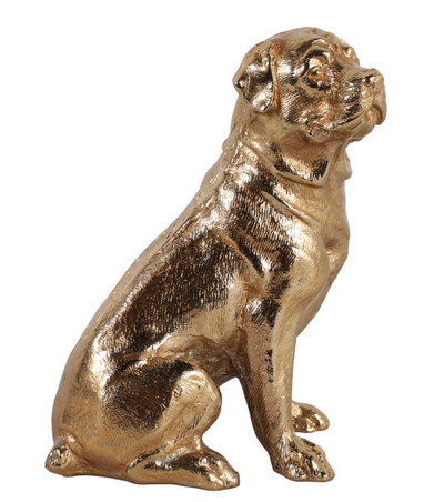 Moxley Gold Metal Dog Statuary