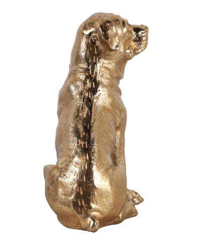 Moxley Gold Metal Dog Statuary