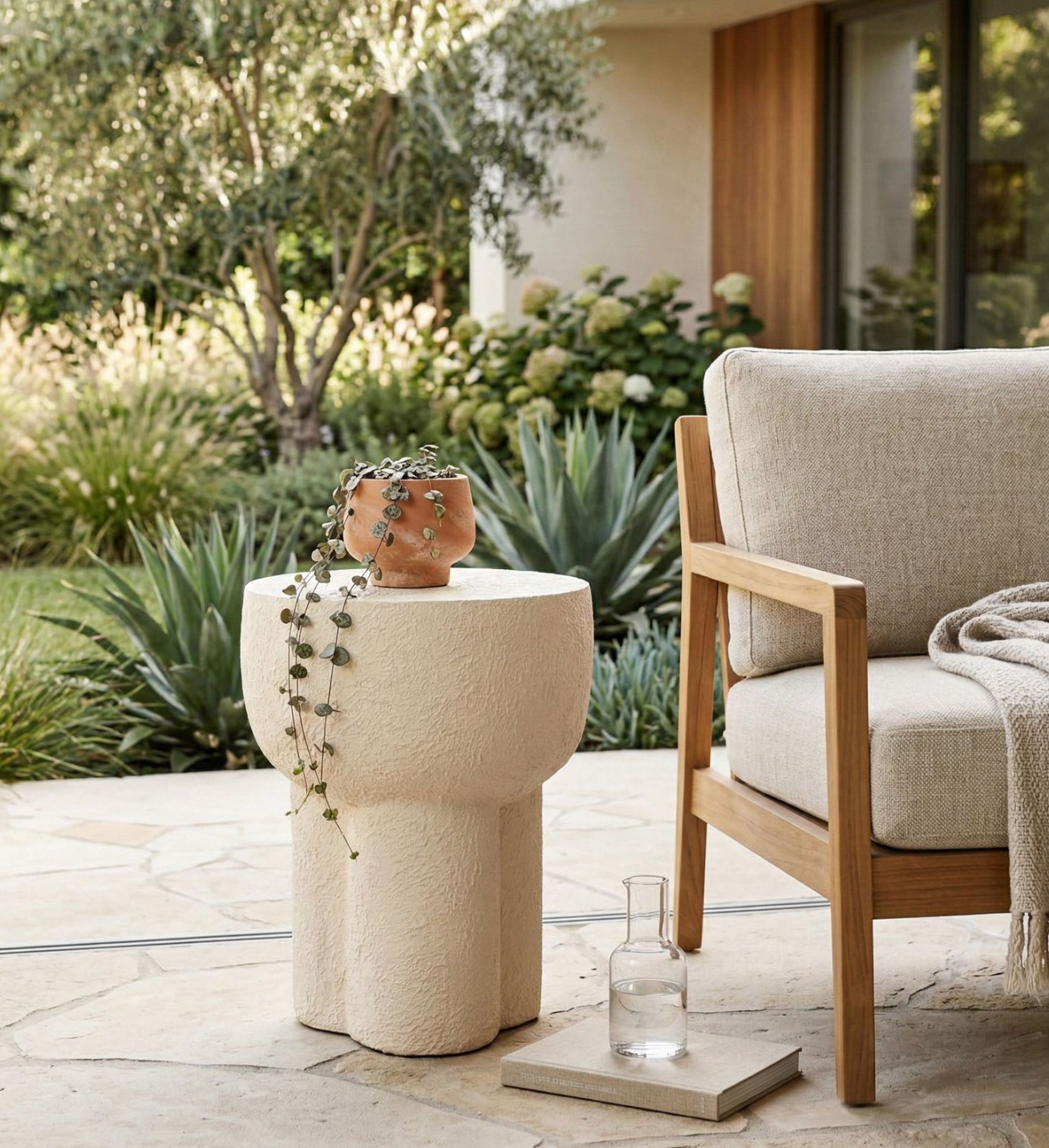 Modessa Accent Table Terracota Garden Stool