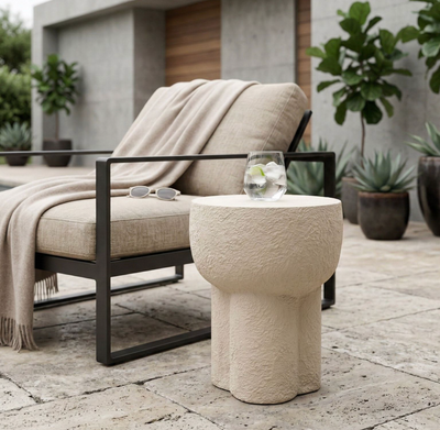 Modessa Accent Table Terracota Garden Stool