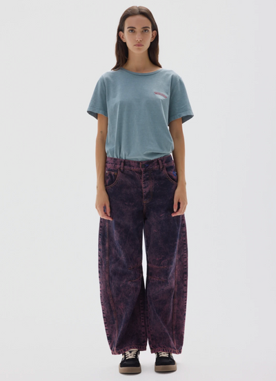 Barrel Pant Washed Bordeaux