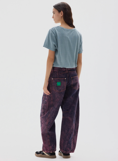 Barrel Pant Washed Bordeaux