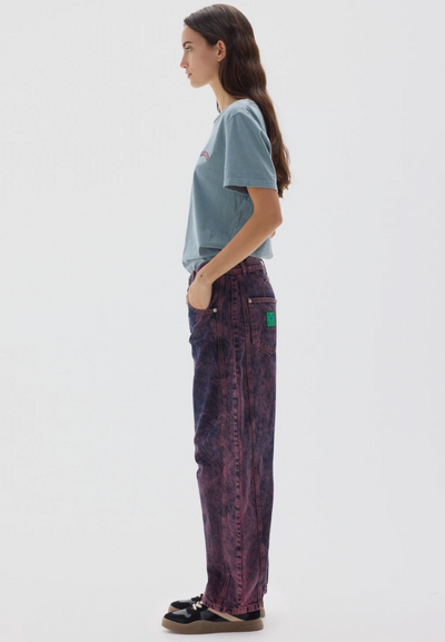 Barrel Pant Washed Bordeaux