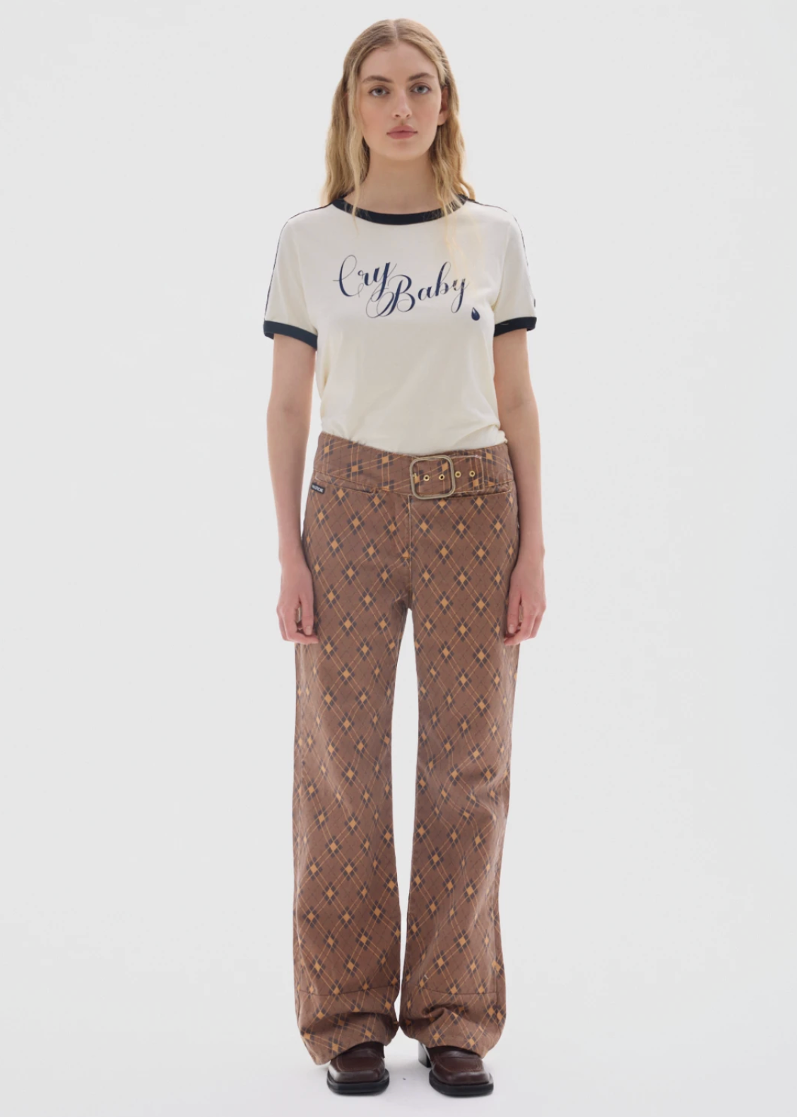 Belt Jean Print Brown