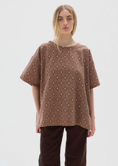 Row T-shirt Print Brown