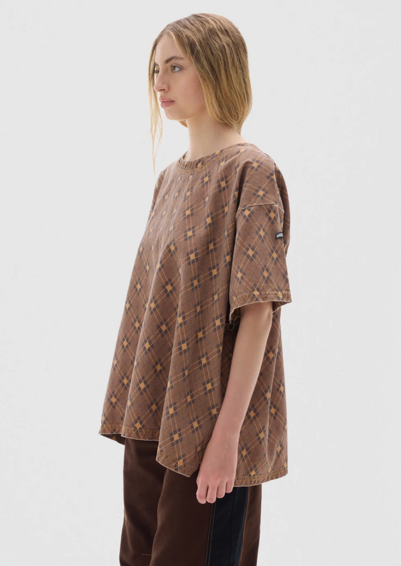Row T-shirt Print Brown