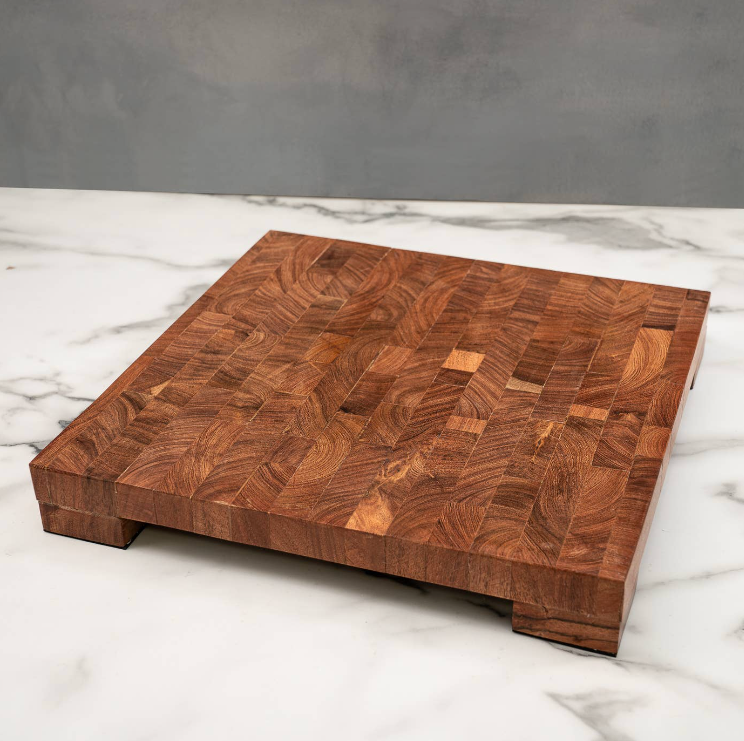 Square Wood Cake Stand Large