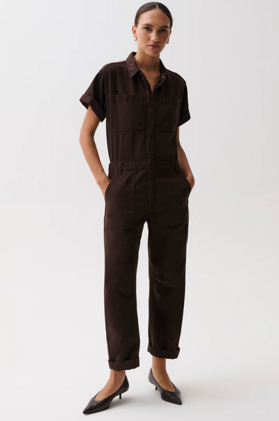 Cruz Barrel Leg Jumpsuit Mocha