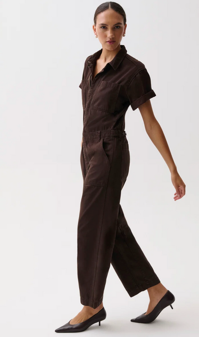 Cruz Barrel Leg Jumpsuit Mocha