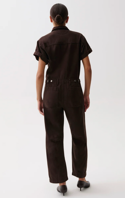 Cruz Barrel Leg Jumpsuit Mocha