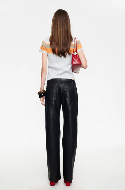 Jeni Tshirt Stripe Orange Grey