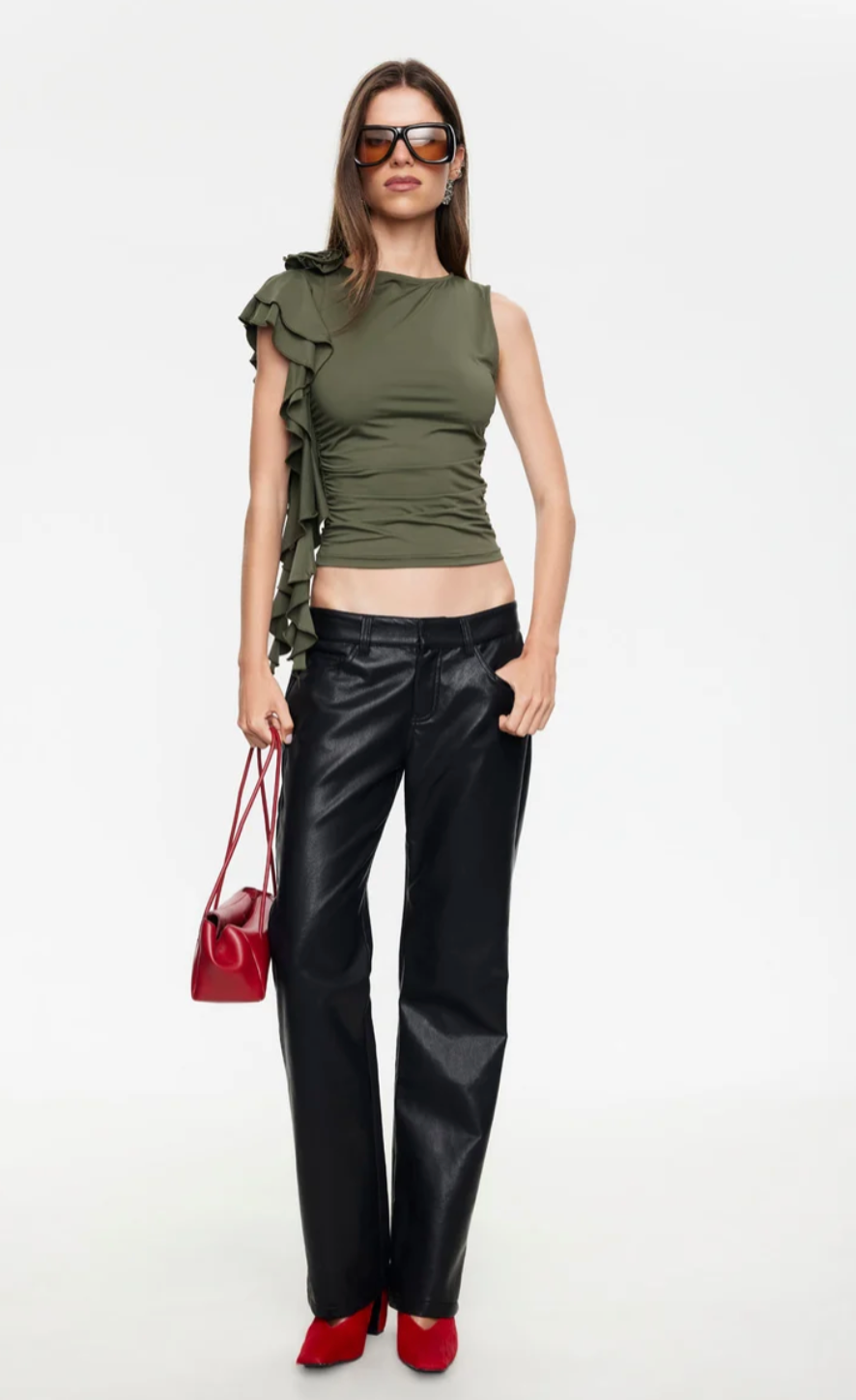 Carrie Top Khaki