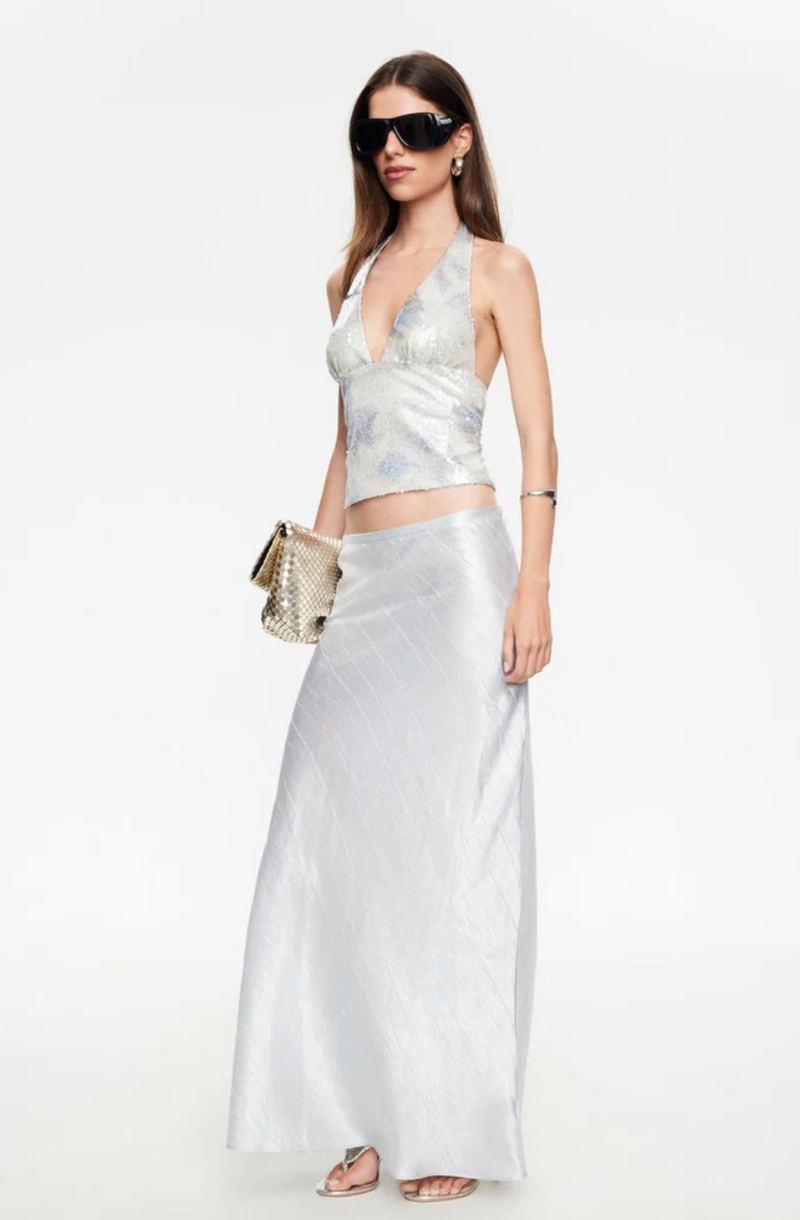 Opullence Halter Top Aqua Mist