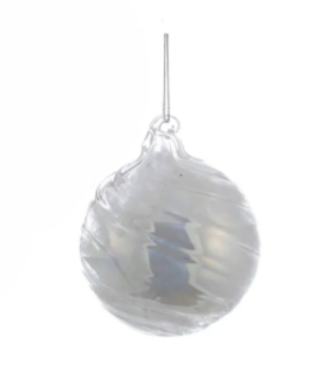 90mm Glass White Pearl Ball