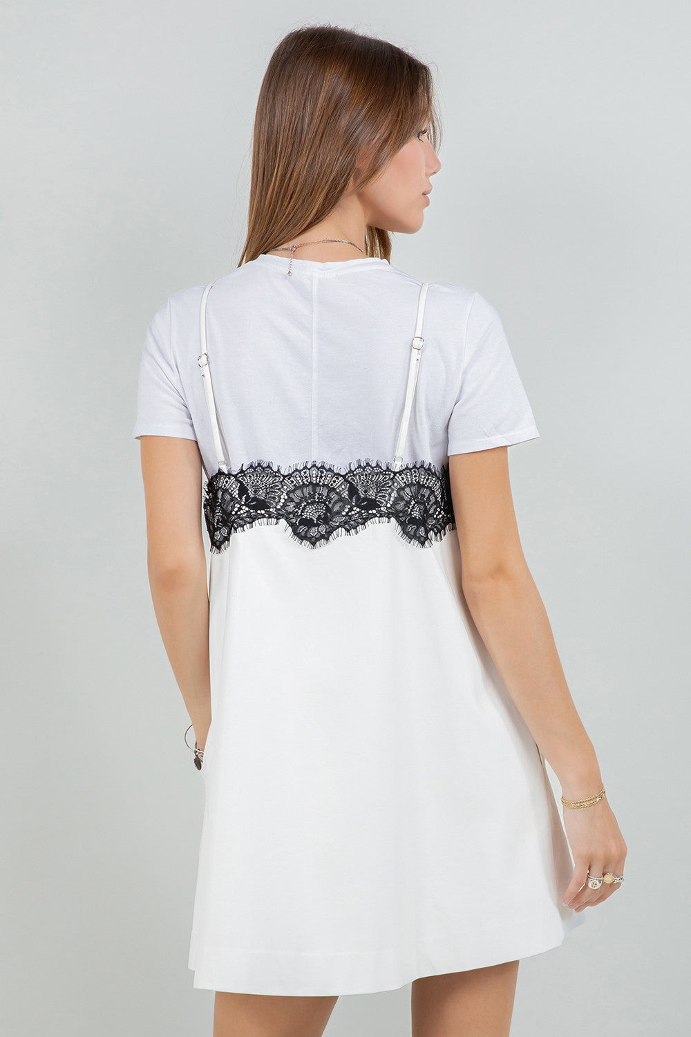 Nilvia Mini Dress Ivory Black