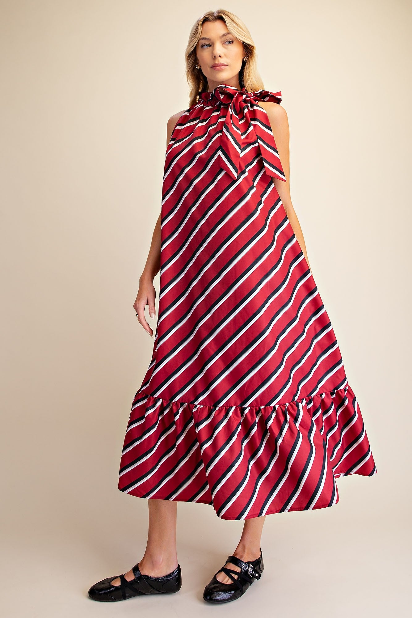 Sarita Midi Dress Burgundy