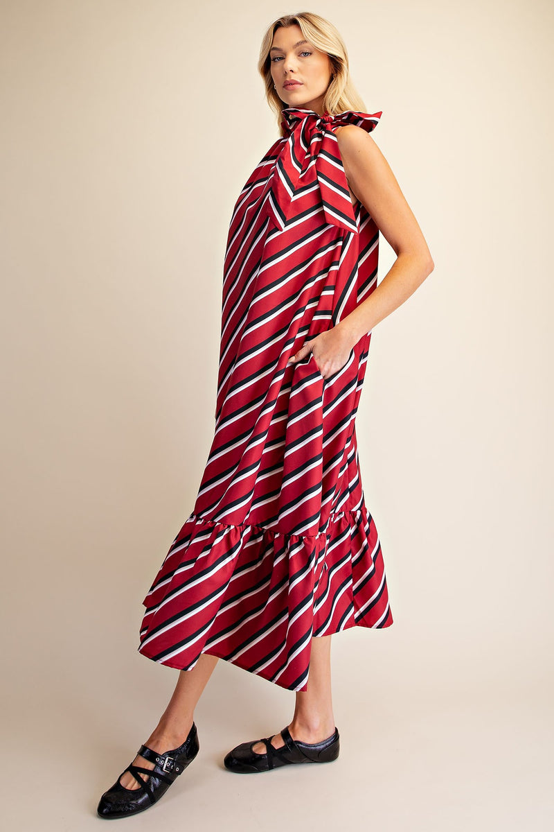 Sarita Midi Dress Burgundy