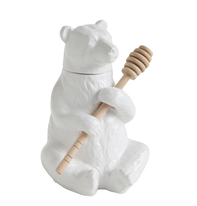 Bear Honey Pot with Honey Dipper