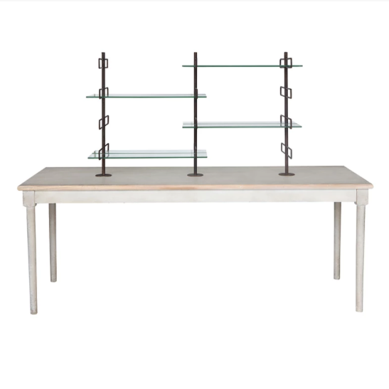 Vintage Reproduction Table with Shelves