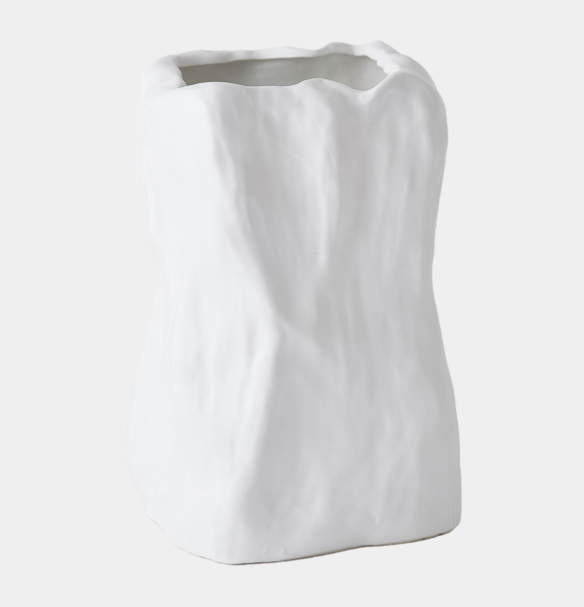 Turner Irregular Square Vase White