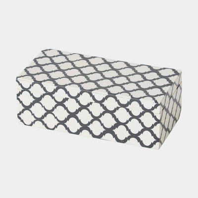 Moroccan Resin Box-Black White