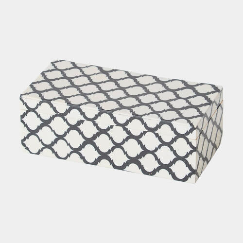 Moroccan Resin Box-Black White