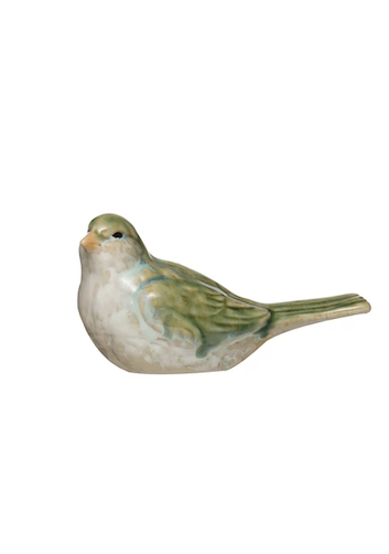 Stoneware Bird Green