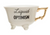 Stoneware Footed Teacup with Saying