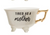Stoneware Footed Teacup with Saying