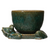 Stoneware Planter Frog Vase Green