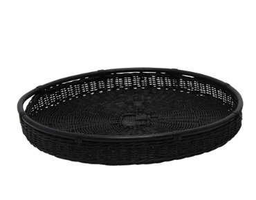 Lucia Round Tray Black