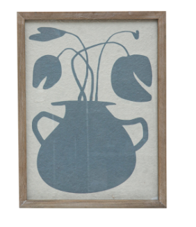 Wood Framed Abstract 4 Branches