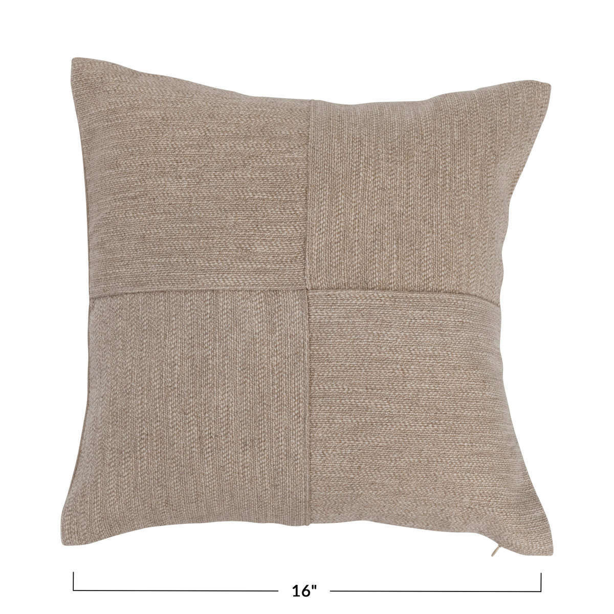 Woven Linen Blend Pieced Pillow