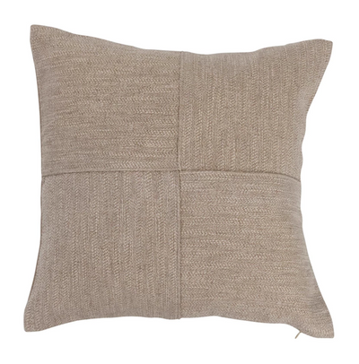 Woven Linen Blend Pieced Pillow