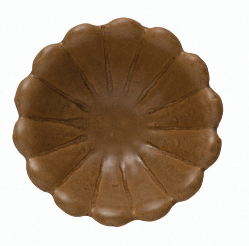 White Stoneware Flower Bowl