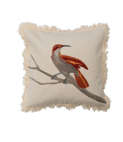 Square Pillow Bird