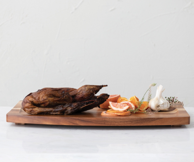 Suar Wood Slanted Cheese Cutting Board Natural