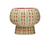 Planter w Pattern Cream Color Green Red