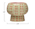 Planter w Pattern Cream Color Green Red