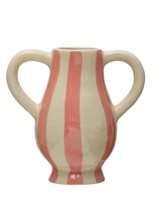 Vase Handles Lines Pink