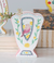 Vase Scalloped Edge Birds Multi Color