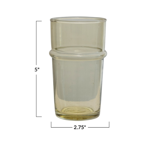 Hand Blown Drinking Glass Green