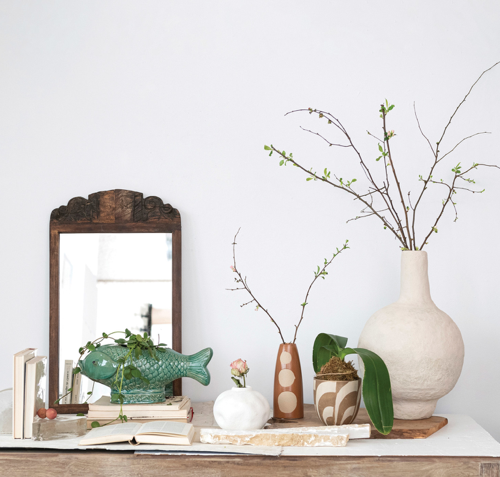 Debossed Stoneware Fish Planter