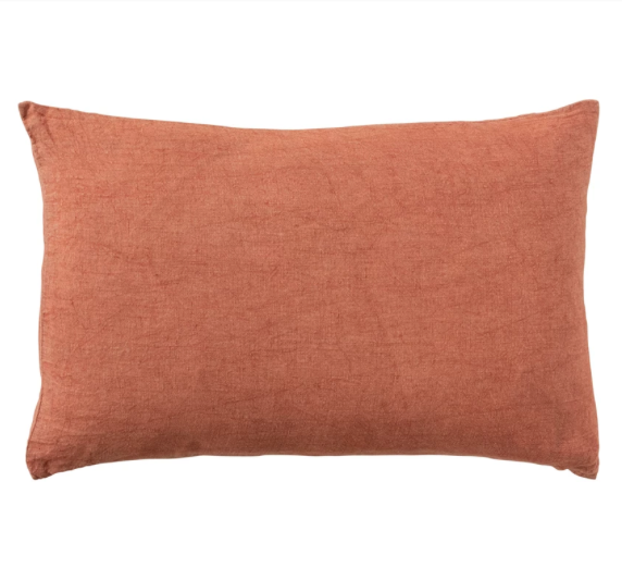 Stoneware Linen Lumbar Pillow Terracota