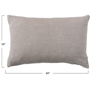 Stoneware Linen Lumbar Pillow