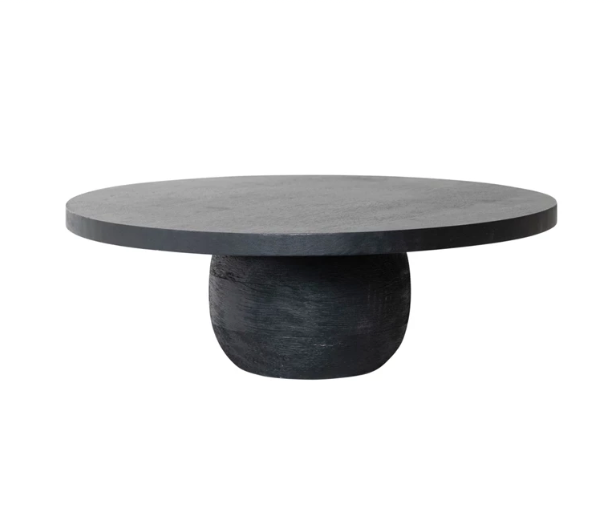 Mango Wood Pedestal Black